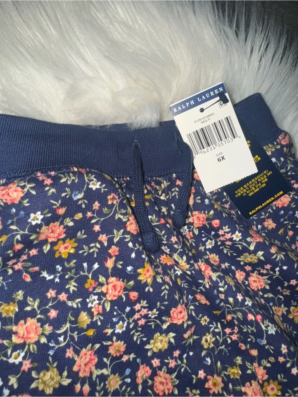 Girls Navy Floral Hoodie and coordinating joggers by Polo Ralph Lauren set